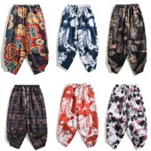 男短裤 宽松萝卜裤 7分哈伦裤 夏季 中国风灯笼裤 七分裤 沙滩裤 子 薄款