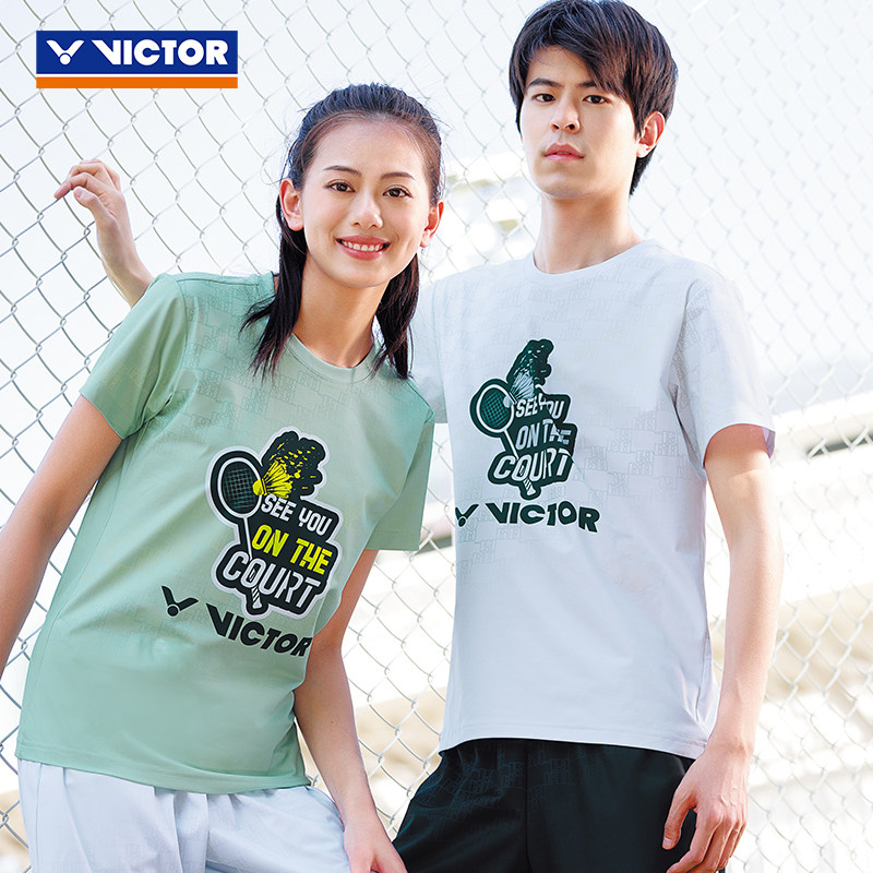 正品2024新款胜利羽毛球服男女款夏季专业运动短袖速干透气比赛服