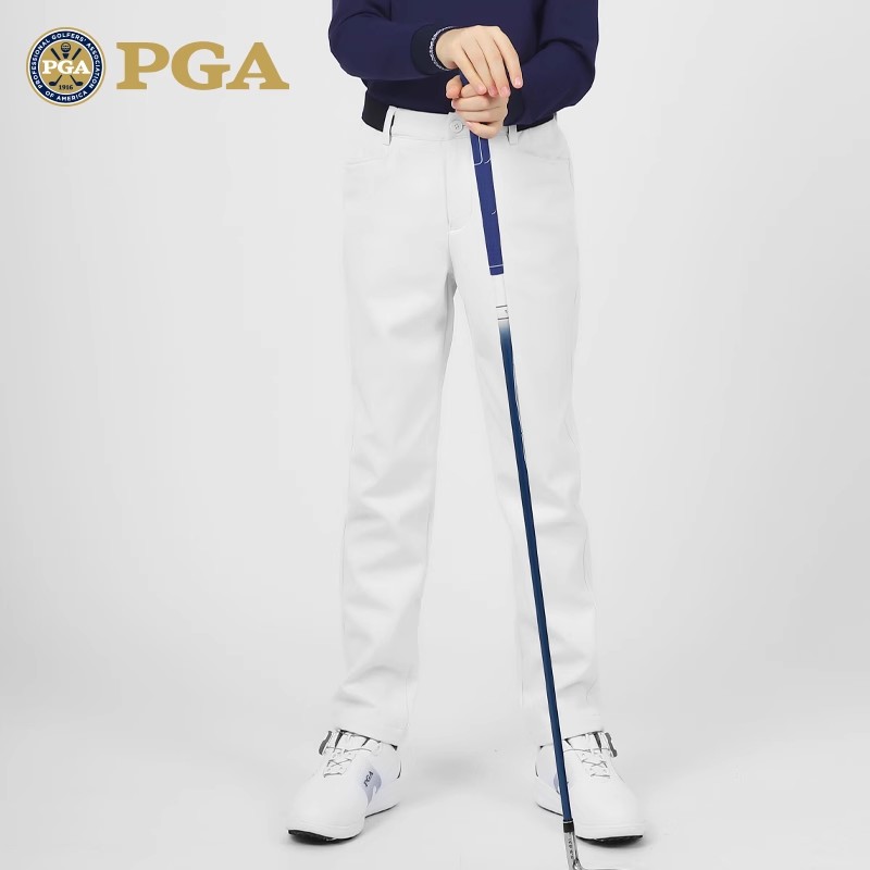 美国PGA新款高尔夫裤子男童长裤秋冬季加绒加厚保暖儿童运动球裤