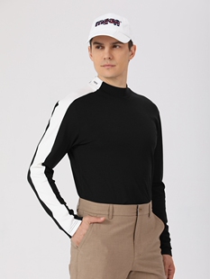 MEGA 高尔夫球服装男款秋冬长袖T恤打底衫保暖内搭外穿2合1上衣