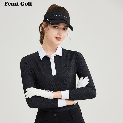 FG高尔夫服装女秋款长袖T恤POLO