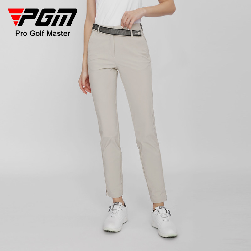 PGM高尔夫裤子女修身长裤夏季GOLF女裤速干高弹力透气 裤脚开叉