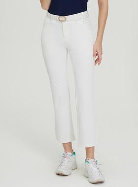 OC高尔夫球裤女9分裤夏款速干长裤修身微喇叭运动裤子白色不透