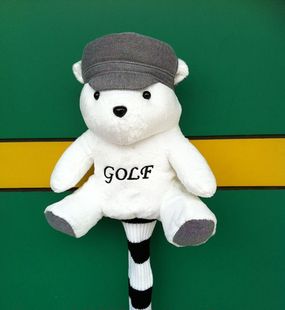 小熊高尔夫杆头套卡通公仔动物杆套1号木杆头套GOLF HEAD COVER