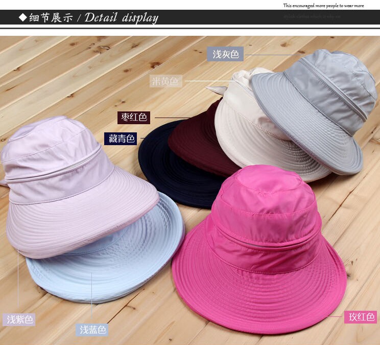 户外高尔夫球帽女士两用有顶