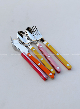 南瓜厨房304不锈钢法式复古s家刀叉勺西餐刀叉勺家用水果叉黄油刀