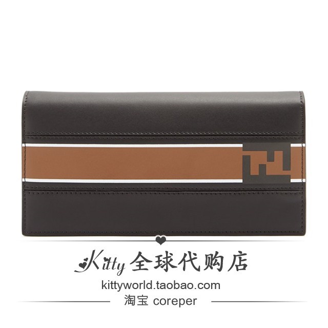 ÕýÆ· Fendi Äаü 18´ºÏĺÚɫţƤ³¤·½ÐÎרɫ°ßÎÆÇ®°ü