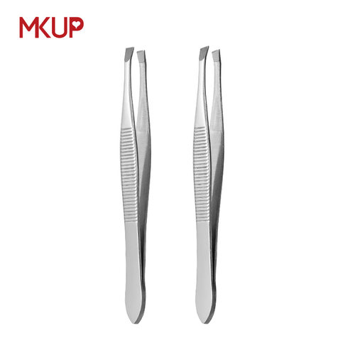 眉夹镊子精细修眉拨毛斜口平口