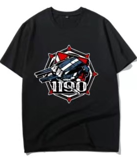 战舰世界窝批1190创意文化衫24年新款T恤休闲印花大码短袖纯棉