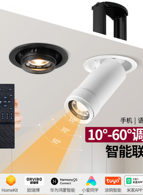 智能伸缩led射灯可拉伸调光调色调焦homekit已接入米家涂鸦嵌入式