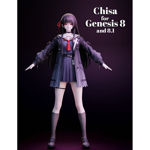 DAZ资源 Chisa for G8F ,G8.1F 卡通少女(含体型,服装,发型) 非IM