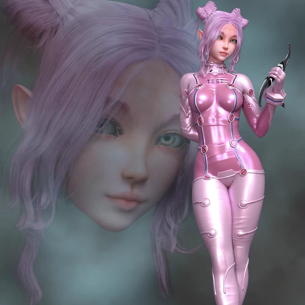 daz资源  MR Moon for G8.1 Female 卡通美少女 (仅体型) [非IM]