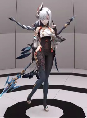 DAZ资源 Shenhe for G9 卡通少女  含体型,发型,服装,武器 非IM
