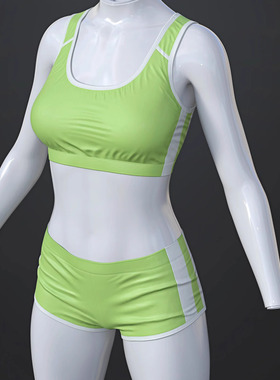 DAZ资源 dForce SU Athletics G9,G8.1 背心短裤套装 (仅服装) IM