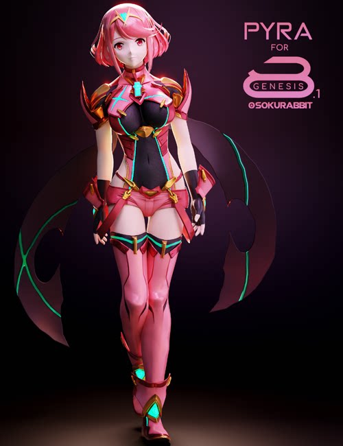 daz资源合集  pyra for 卡通美少女体型,发型,服装 [im]