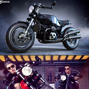 DAZ资源 Z Modern Roadster Motorbike,Poses 摩托车模型和姿势IM
