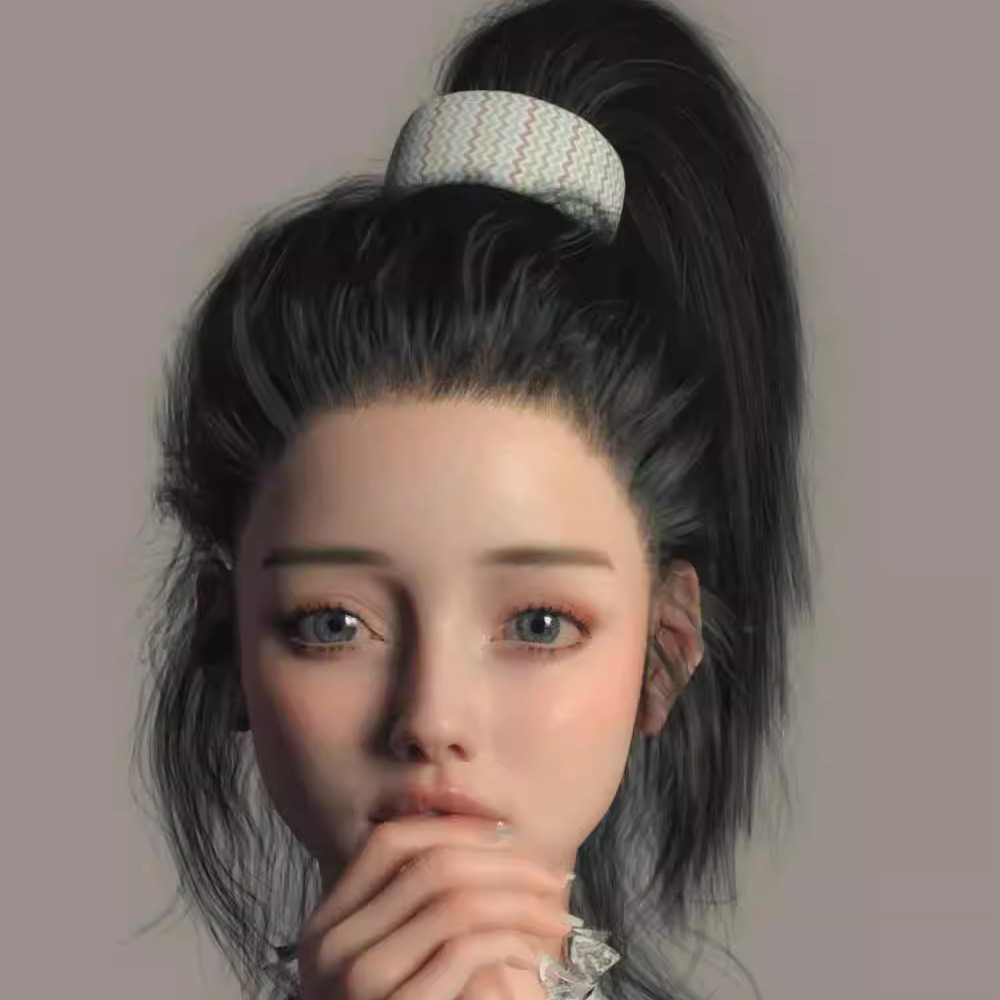 DAZ资源 FE Young Girl Vol 2 for G8F ,G8.1F 马尾辫 (仅发型)IM