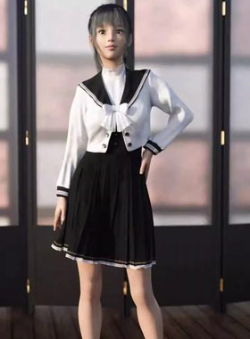 daz资源dForce Elegant School Uniform for G8F制服(仅服装)[IM]