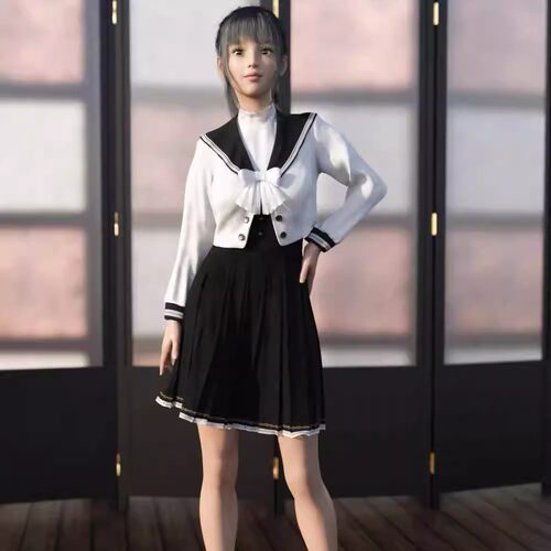 daz资源dForce Elegant School Uniform for G8F制服(仅服装)[IM]