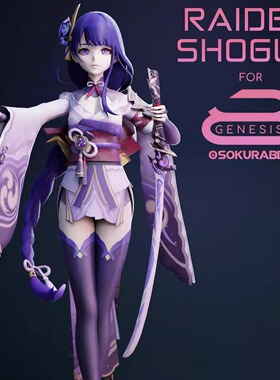 DAZ资源 Raiden Shogun G8,G8.1F卡通少女体型,发型,服装合集非IM