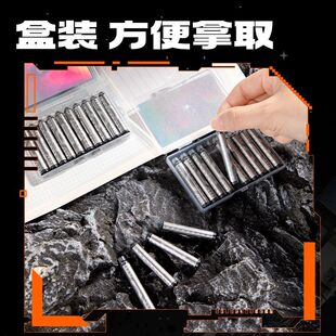 得力脉冲尖兵专用易水洗晶蓝墨囊学生用3.4直径不可擦黑色墨囊