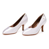 摩登舞鞋 华尔兹A5001女专业探戈中高跟圆头摩登较宽松