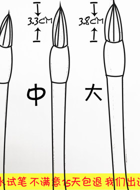 毛笔套装初学成人狼兼毫大中小楷一支国画狼豪书法瘦金体善链湖笔