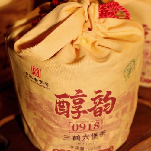 三鹤六堡茶醇韵0918特级料600克2019年陈化槟榔韵广西特产黑茶