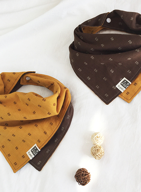 纯棉围巾男女宝宝亲肤春秋幼儿童韩版三角巾围巾方巾长款围脖