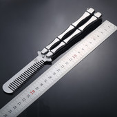 梳子 未开刃 新款 EDC竹节蝴蝶刀练习刀蝴蝶甩手梳训练工具多功能