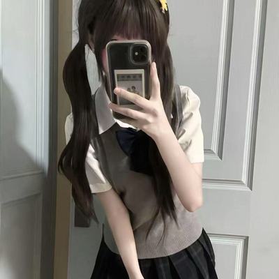 JK制服收腰马甲日系基础款学院风