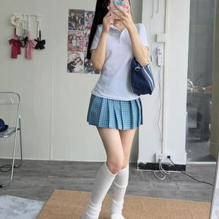 日系学院风校供感短袖 JK制服原创正版 套装 收腰Polo衫 上衣女 运动裤