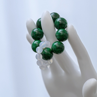 干青玉髓小手捻跑环绕指柔手串指尖文创文玩念珠女男款把件手机链