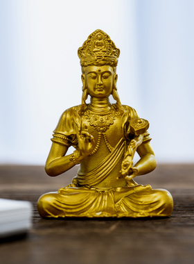 简修行黄铜普贤菩萨摆件