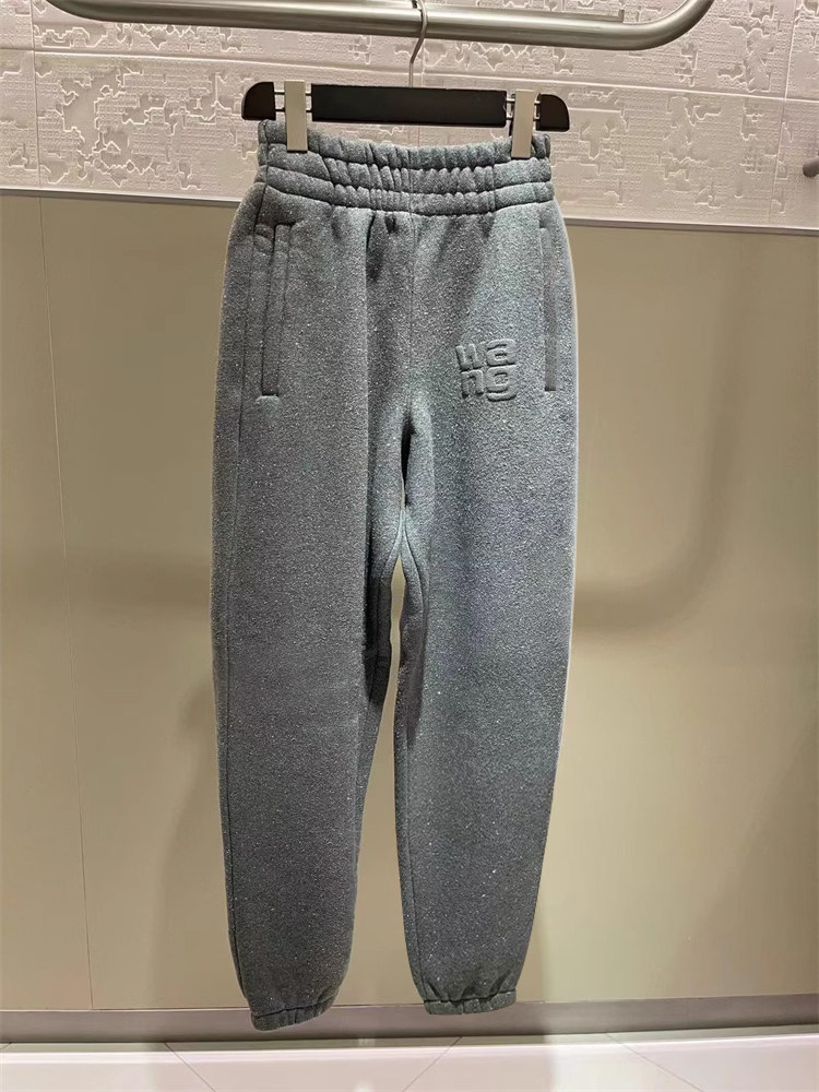 大王松紧腰闪粉大王洒金刺绣卫裤