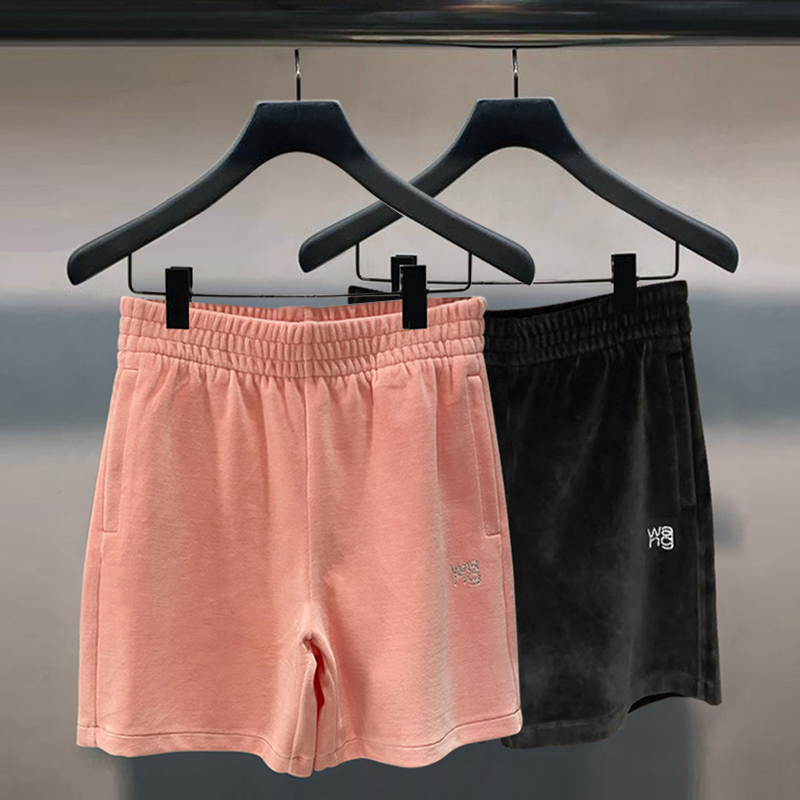 大王绒面五分裤直筒运动休闲裤