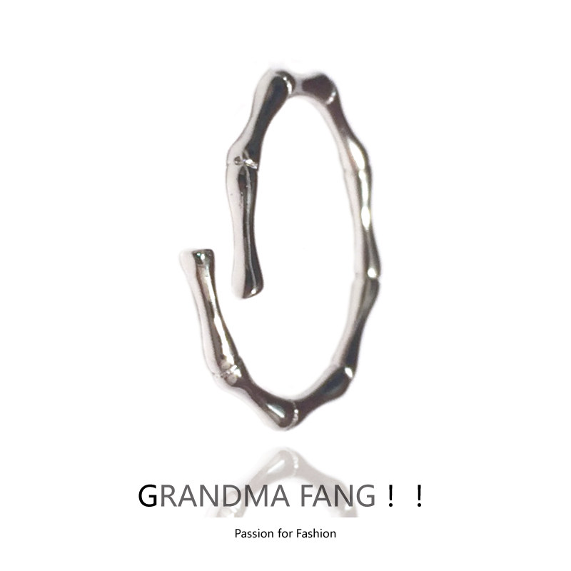 方奶奶|！！百搭簡約竹骨竹節ins港風潮人飾品銀色細款開口戒指在類目 飾品/流行首飾/時尚飾品新, 戒指/指環中 - 來自Buy2taobao.com提供專業的淘寶代購服務