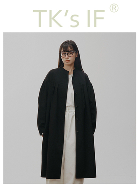 TK's IF【大正池】定制纹理面料茧型连身风衣外套