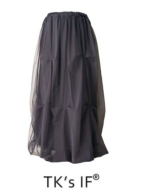 TK'sIF · 不规则手工定点网纱橡筋腰半裙