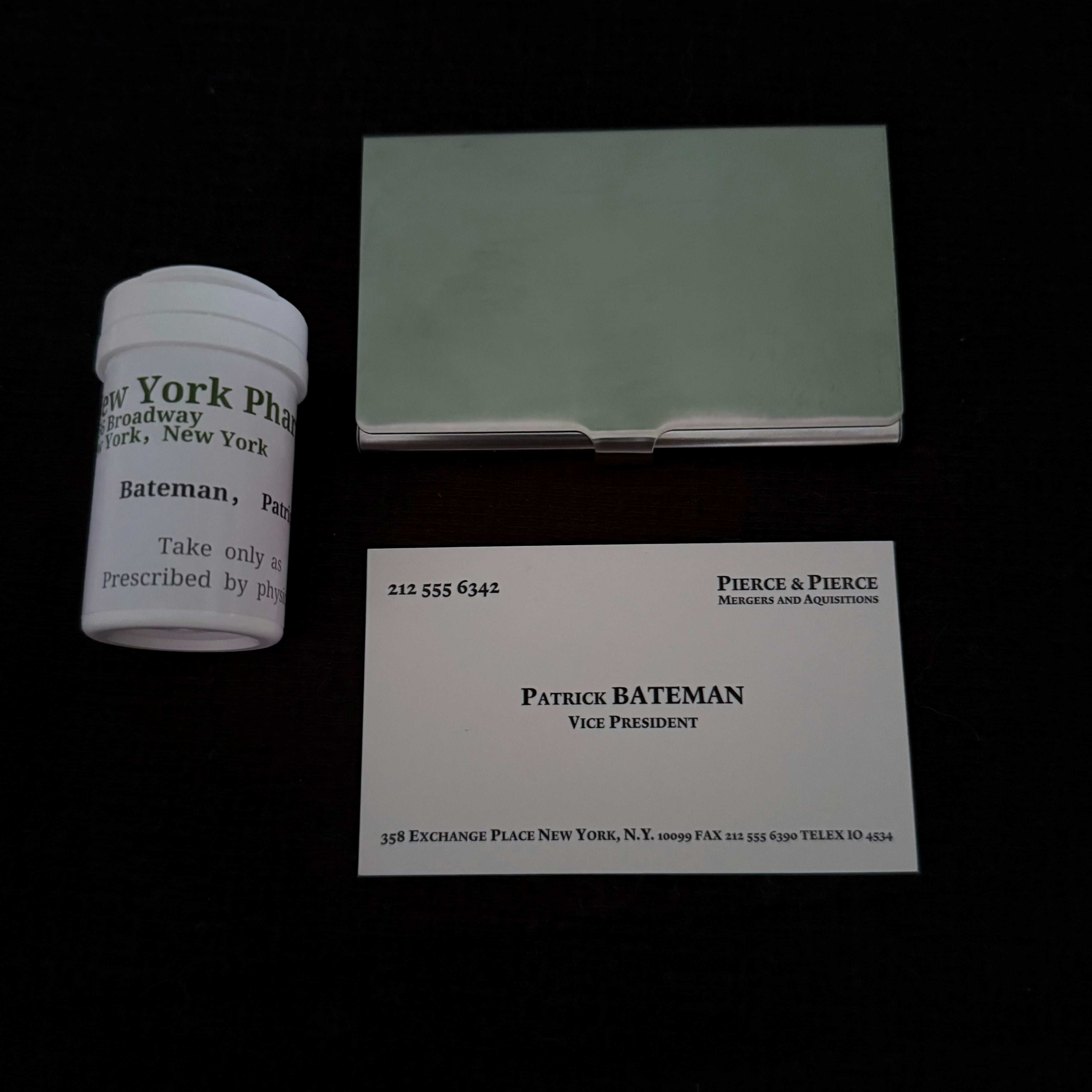 thumbnail for American Psycho Peripheral Christian Bale Style Business Card Business Card Holder Cosplay Movie Prop