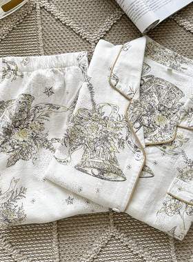 睡衣女秋冬纯棉磨毛绒布可爱卡通长袖男士加厚保暖情侣春秋家居服