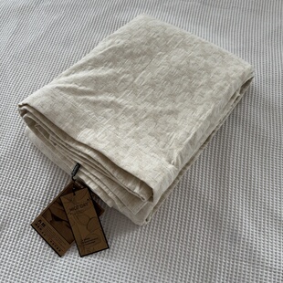 重磅货！外贸尾单汉麻床单单件全麻雨露麻加厚提花透气双人睡单