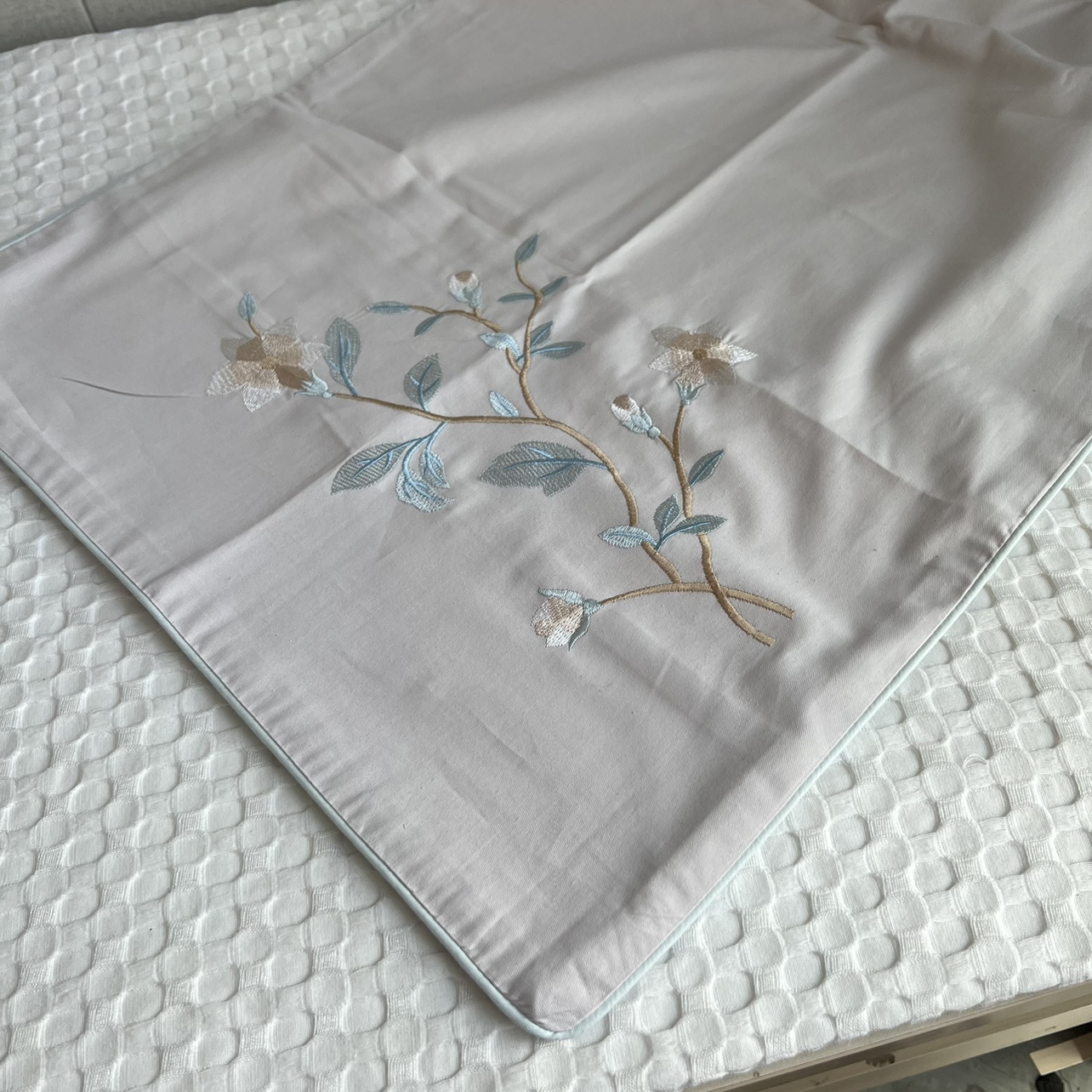 绣花刺绣全棉枕套纯棉