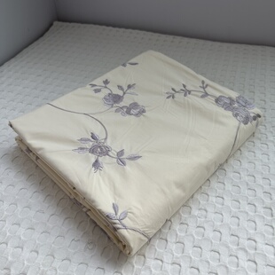 高品质！外贸尾单加密平纹全棉刺绣被套单件纯棉绣花双人被罩清仓