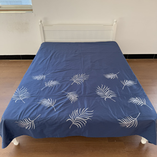 处理库存！外贸出口100支长绒棉被套单件全棉纯棉贡缎刺绣花被罩