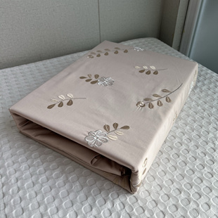 精致 外贸100支全棉刺绣花四件套纯棉贡缎绣花床上4件套尾单清仓