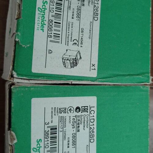 施耐德印尼进口直流接触器LC1D126BD打包单只议价