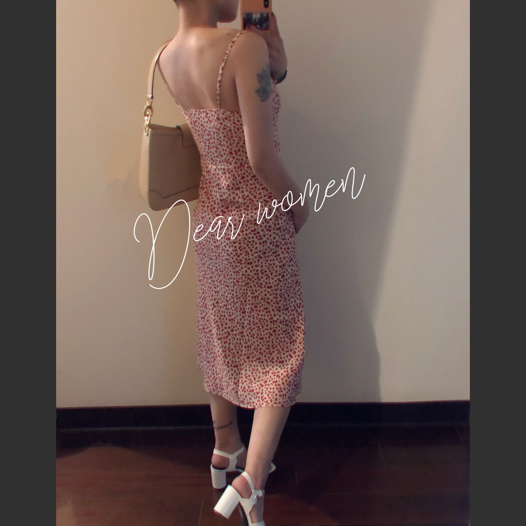 dw23春夏slip dress盈盈一握小蛮腰法式碎花真丝吊带裙抹胸连衣裙