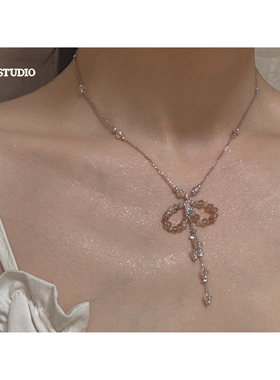 玻璃琉璃轻奢甜美文艺度假锁骨链