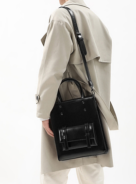 复古多功能单肩双肩斜挎手提包简约百搭学院风男女通用通勤电脑包